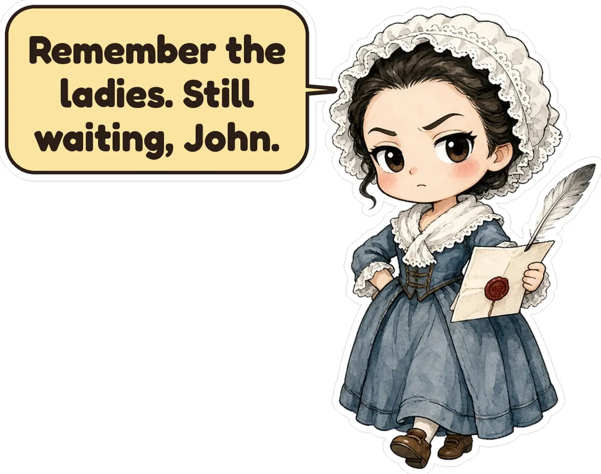 Abigail Adams storybook watercolor design