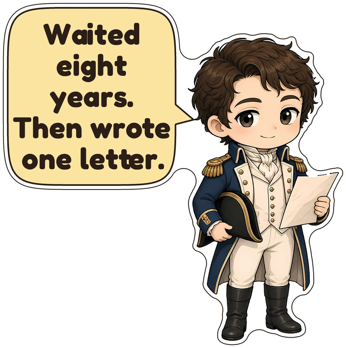 Captain Wentworth storybook watercolor design