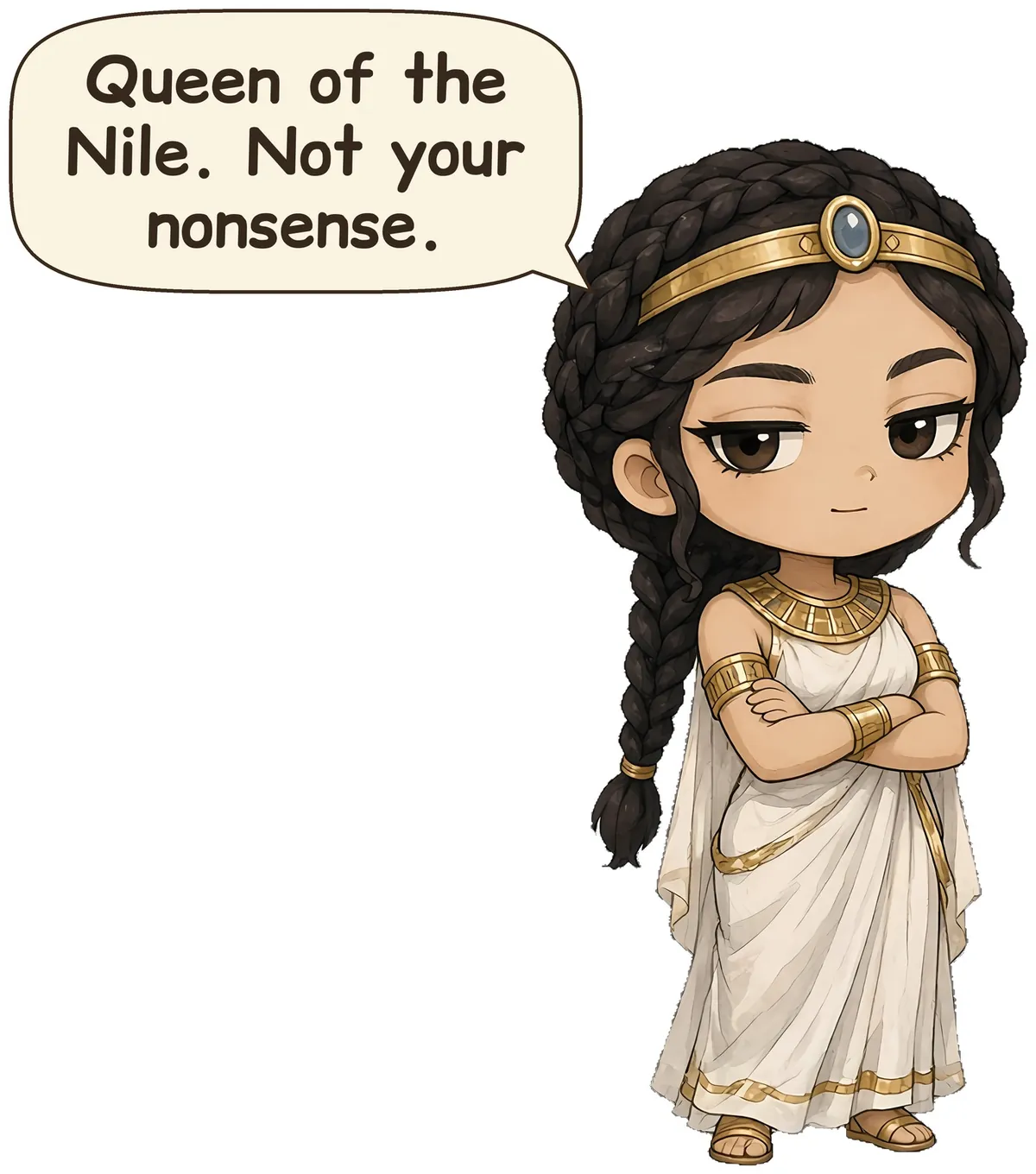 Cleopatra storybook watercolor design
