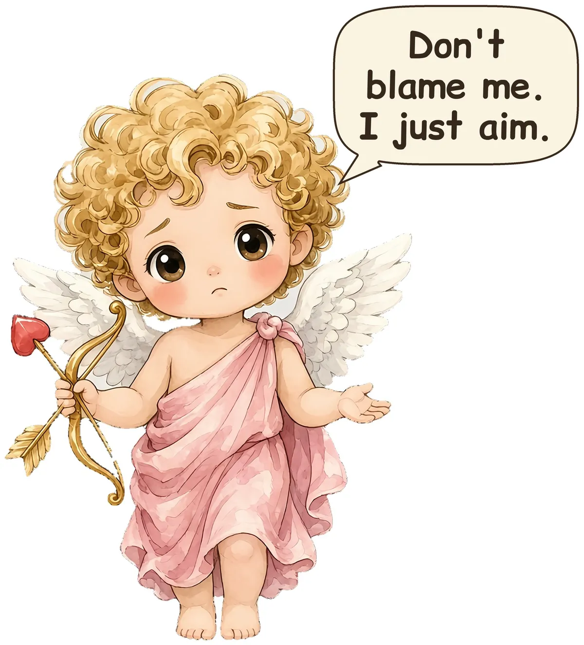 Cupid storybook watercolor design