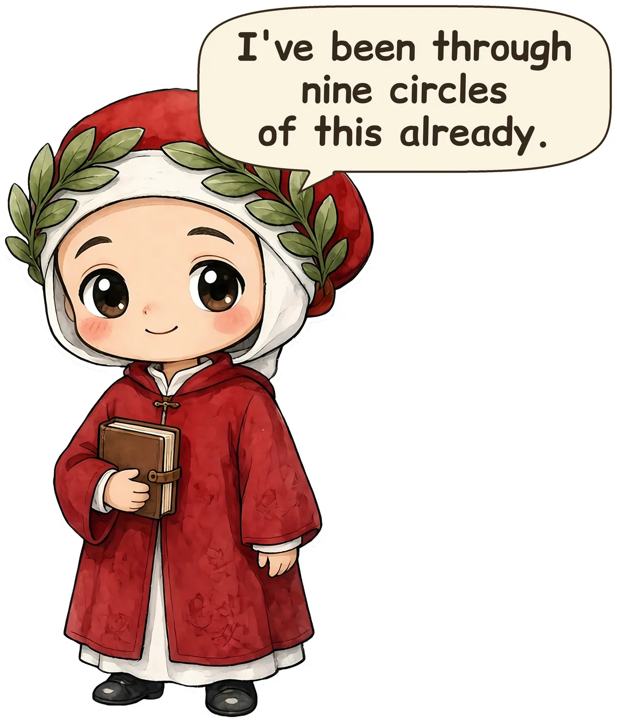 Dante storybook watercolor design