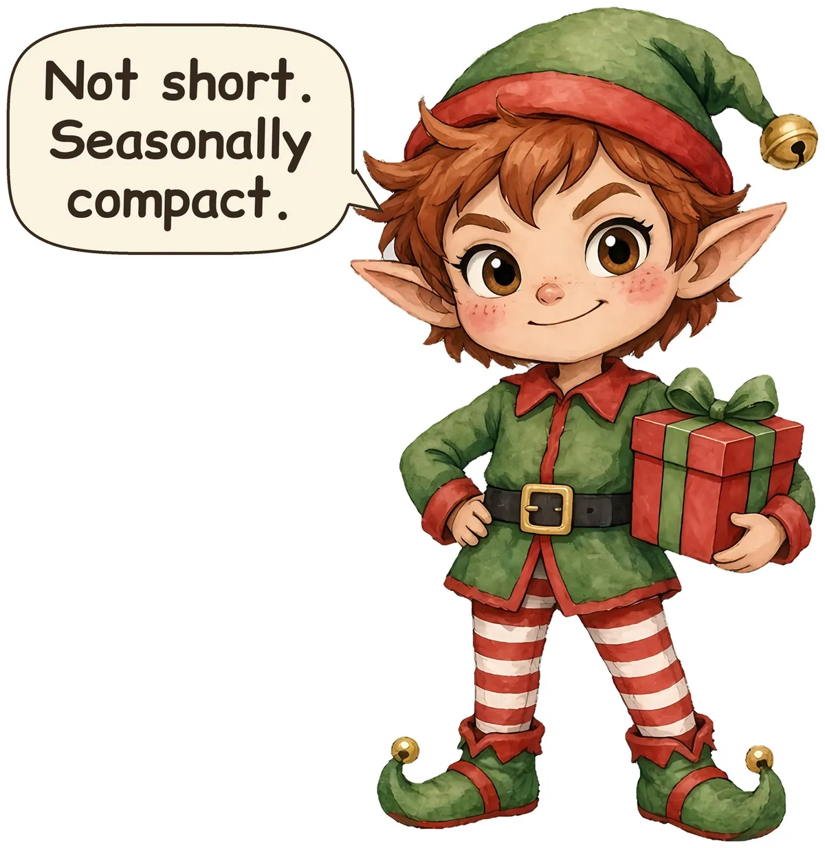 Christmas Elf storybook watercolor design