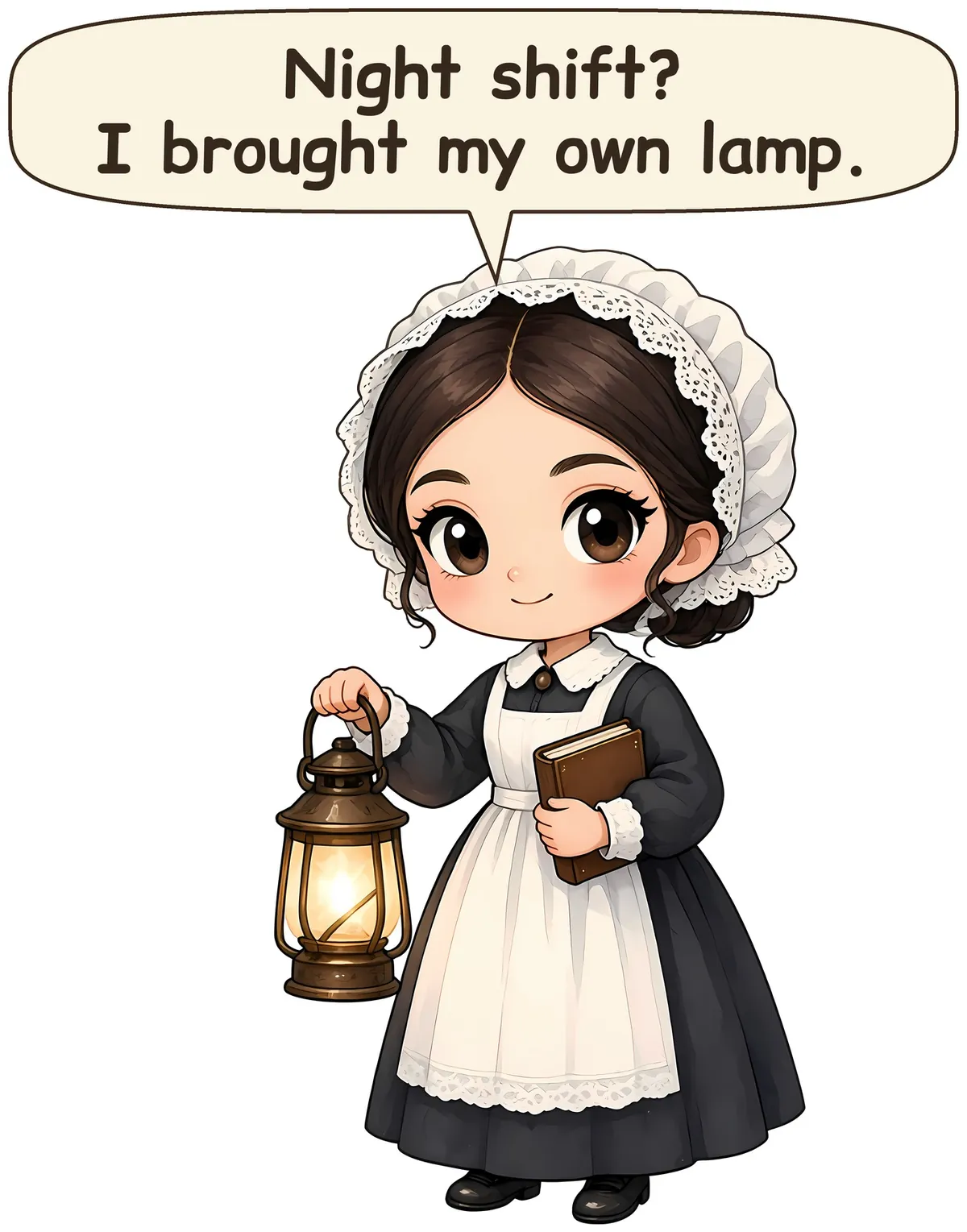 Florence Nightingale storybook watercolor design