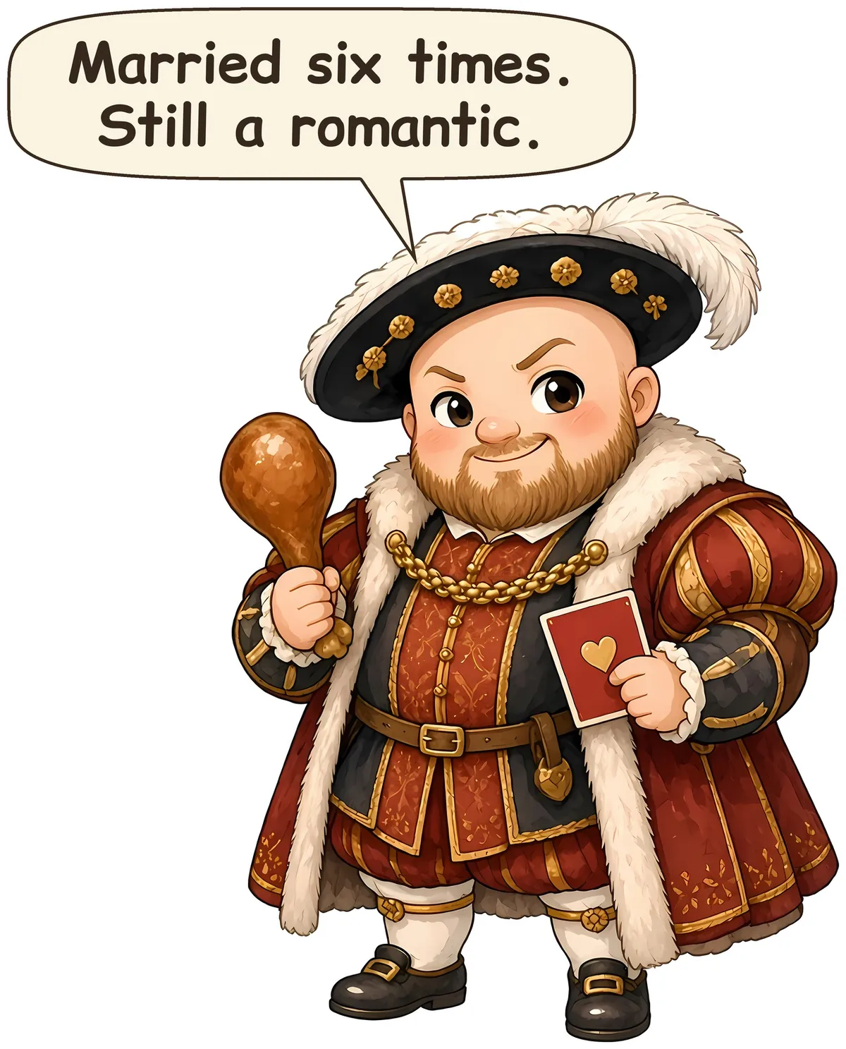 King Henry VIII storybook watercolor design