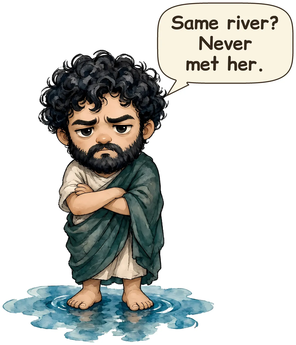 Heraclitus storybook watercolor design