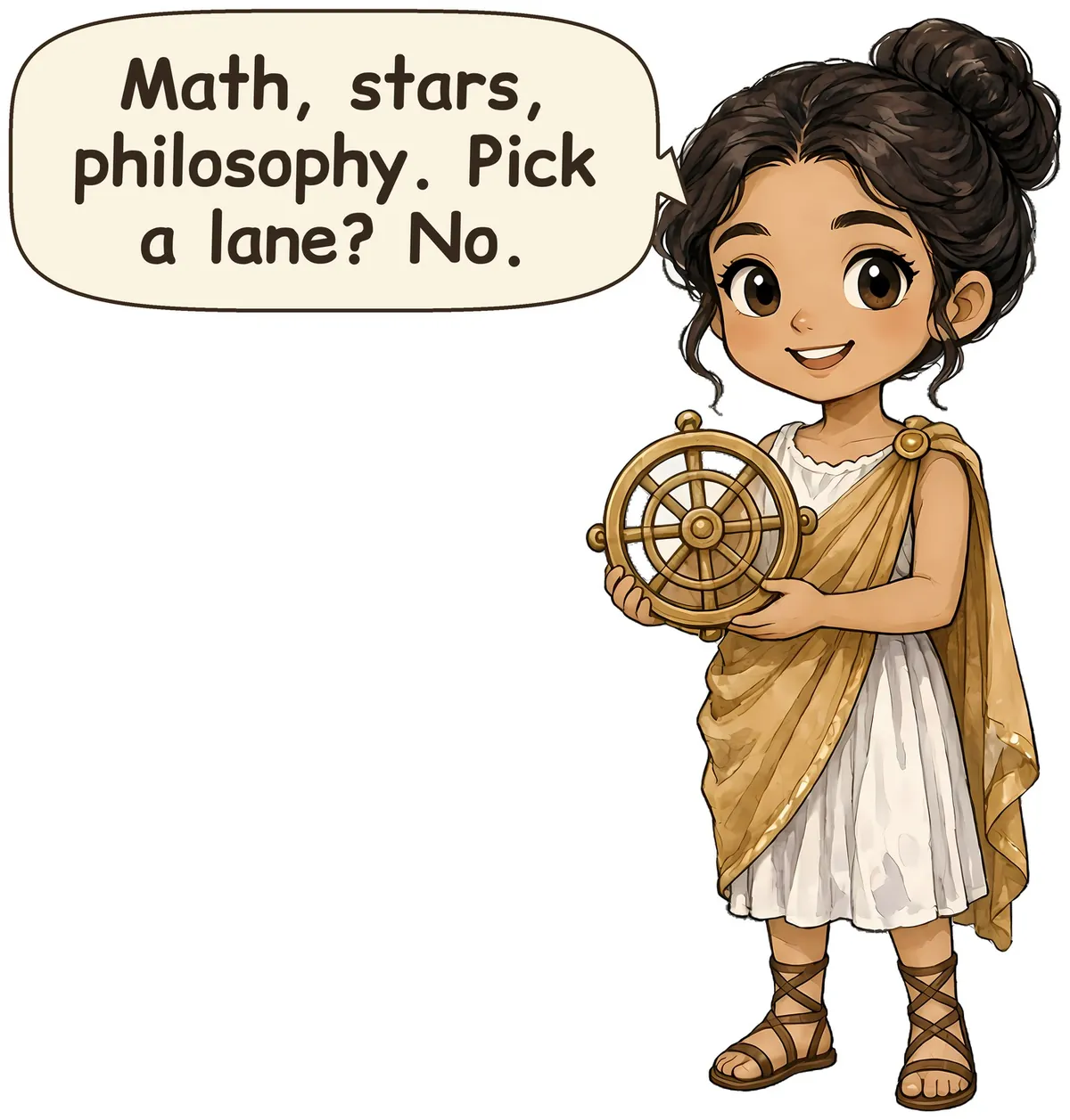 Hypatia storybook watercolor design