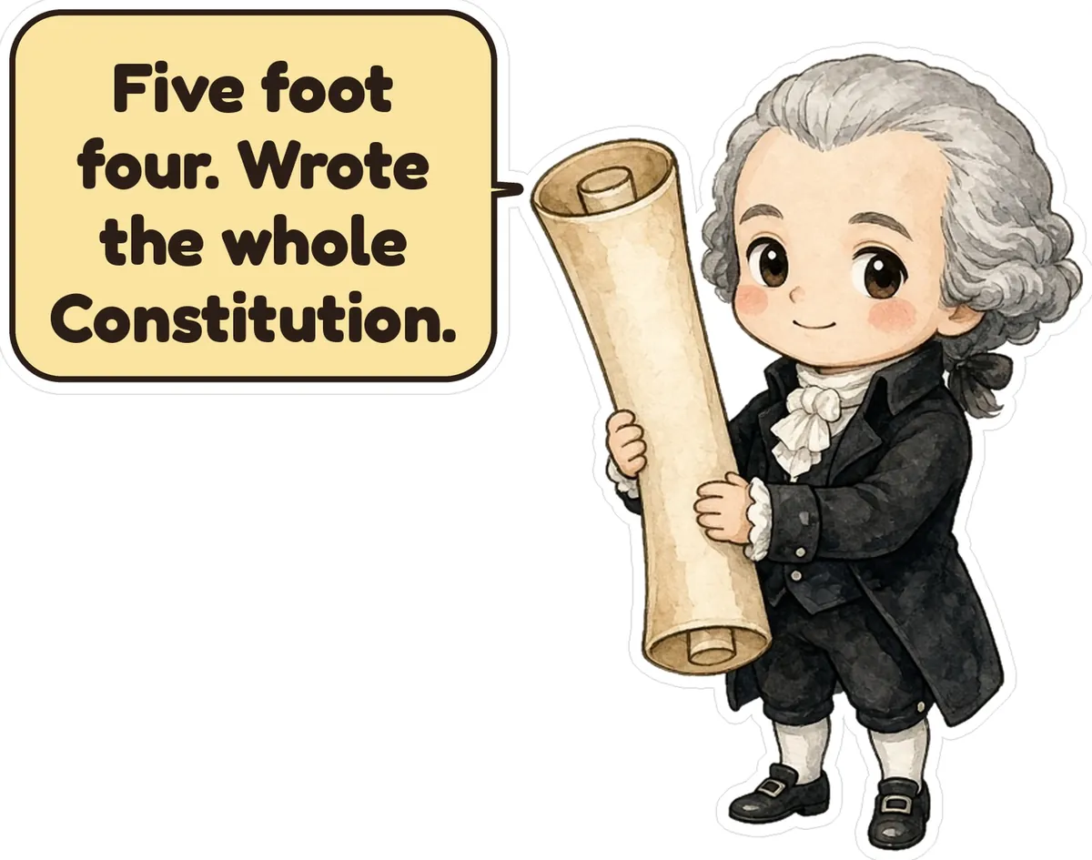 James Madison storybook watercolor design