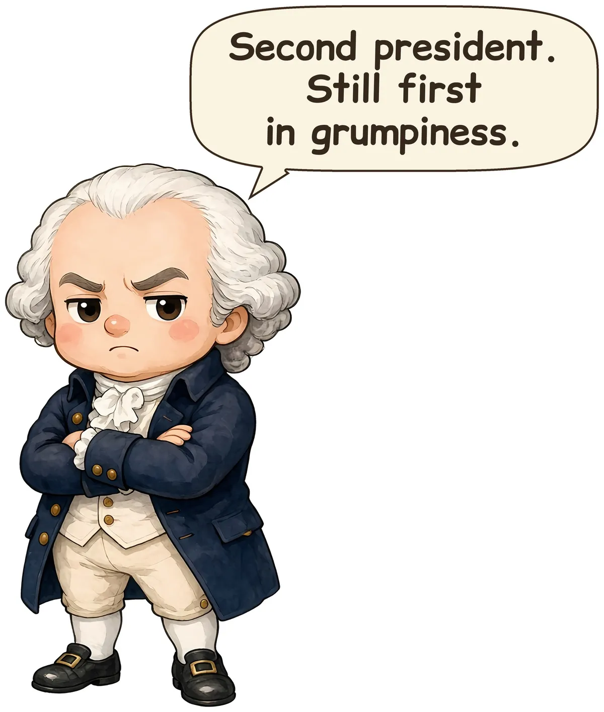 John Adams storybook watercolor design