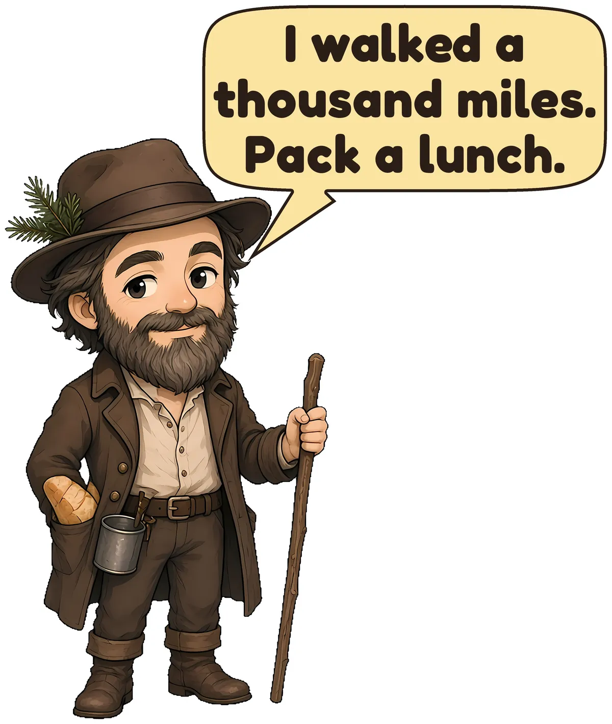 John Muir storybook watercolor design
