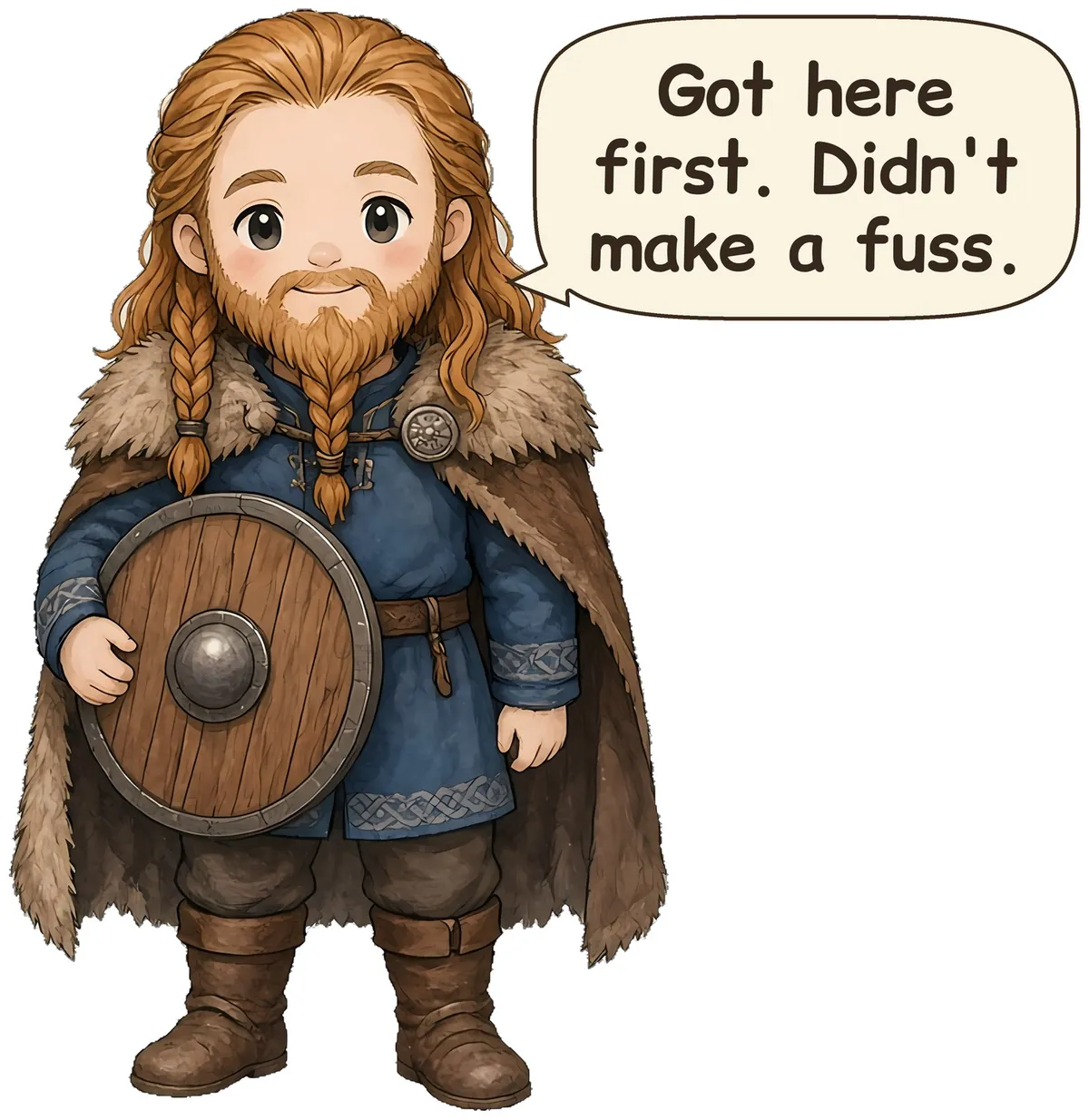 Leif Erikson storybook watercolor design