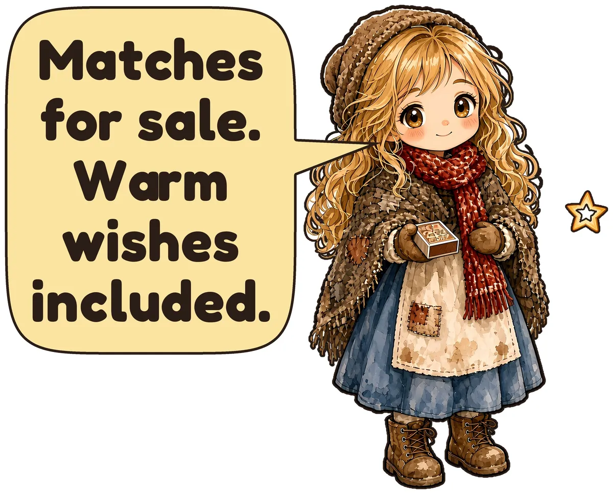 Little Match Girl storybook watercolor design