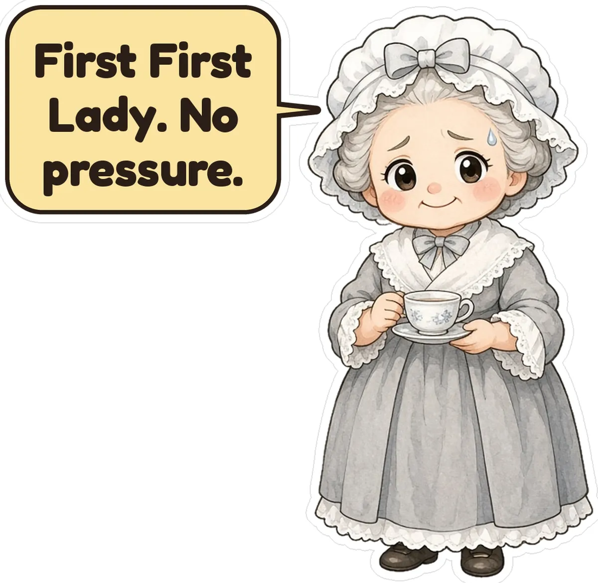 Martha Washington storybook watercolor design