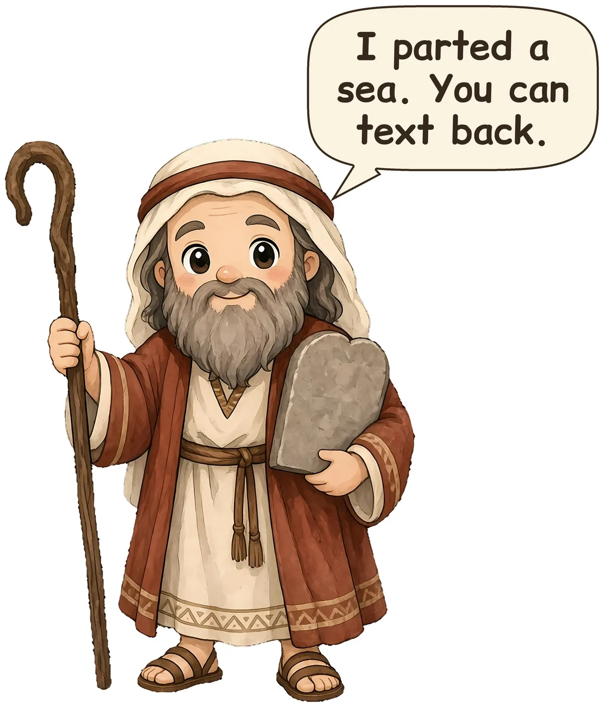 Moses storybook watercolor design