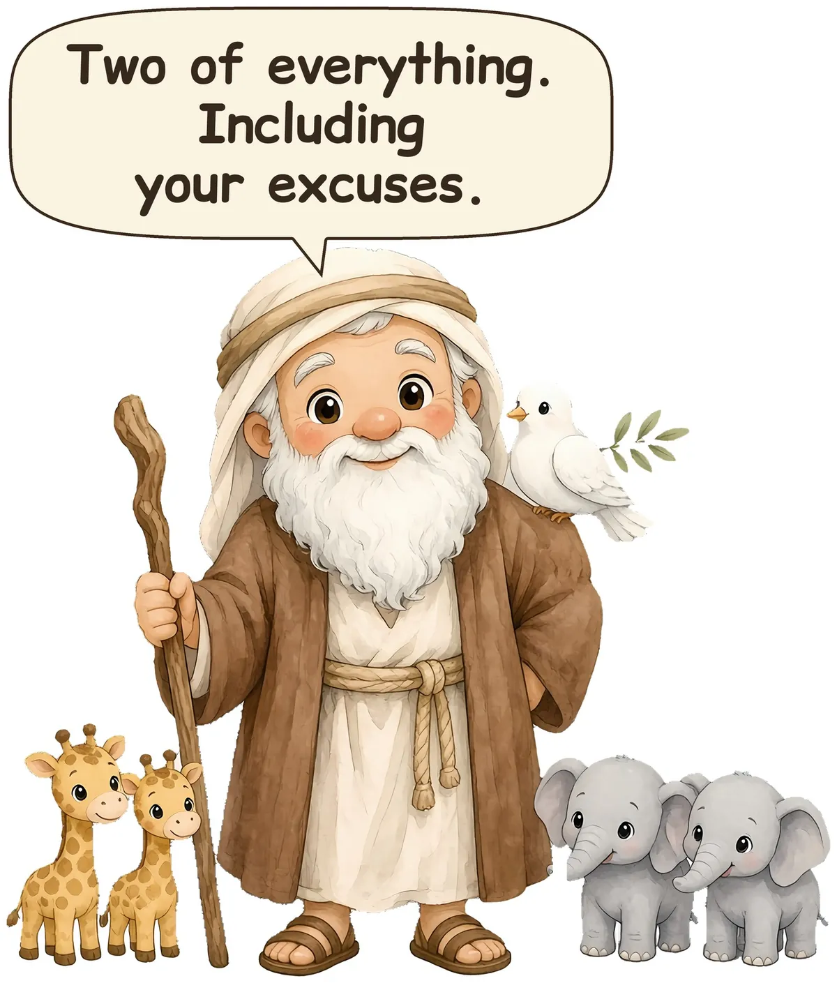 Noah's Ark storybook watercolor design