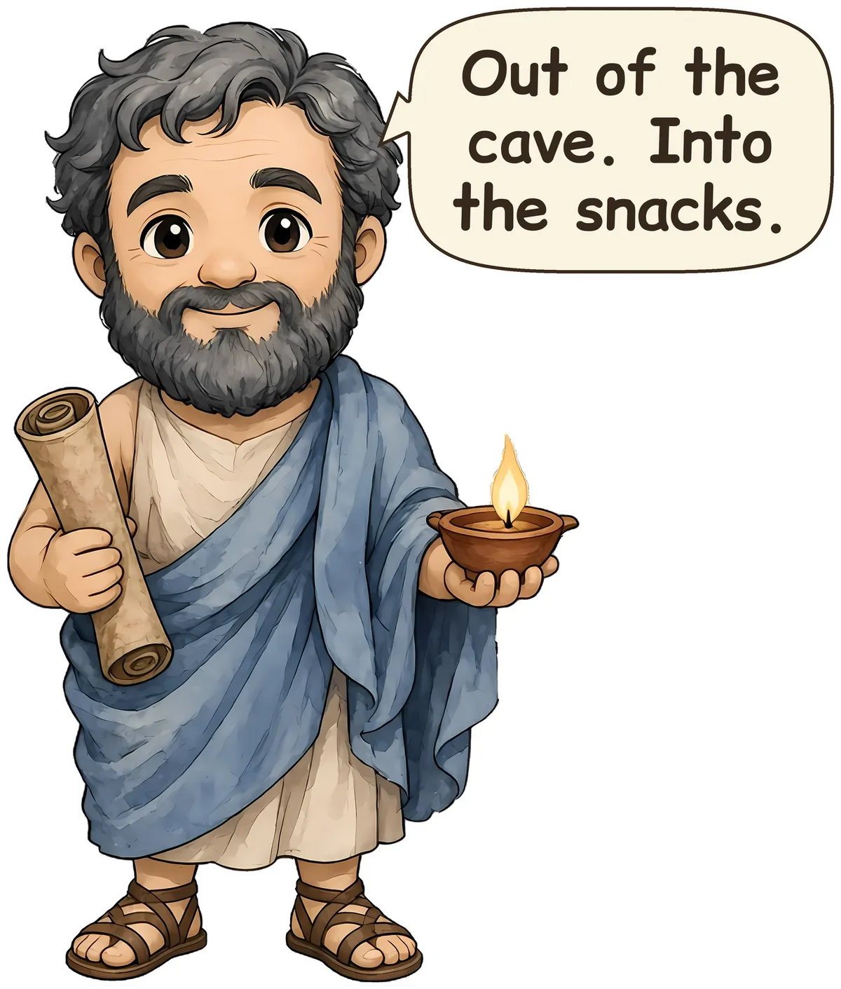 Plato storybook watercolor design