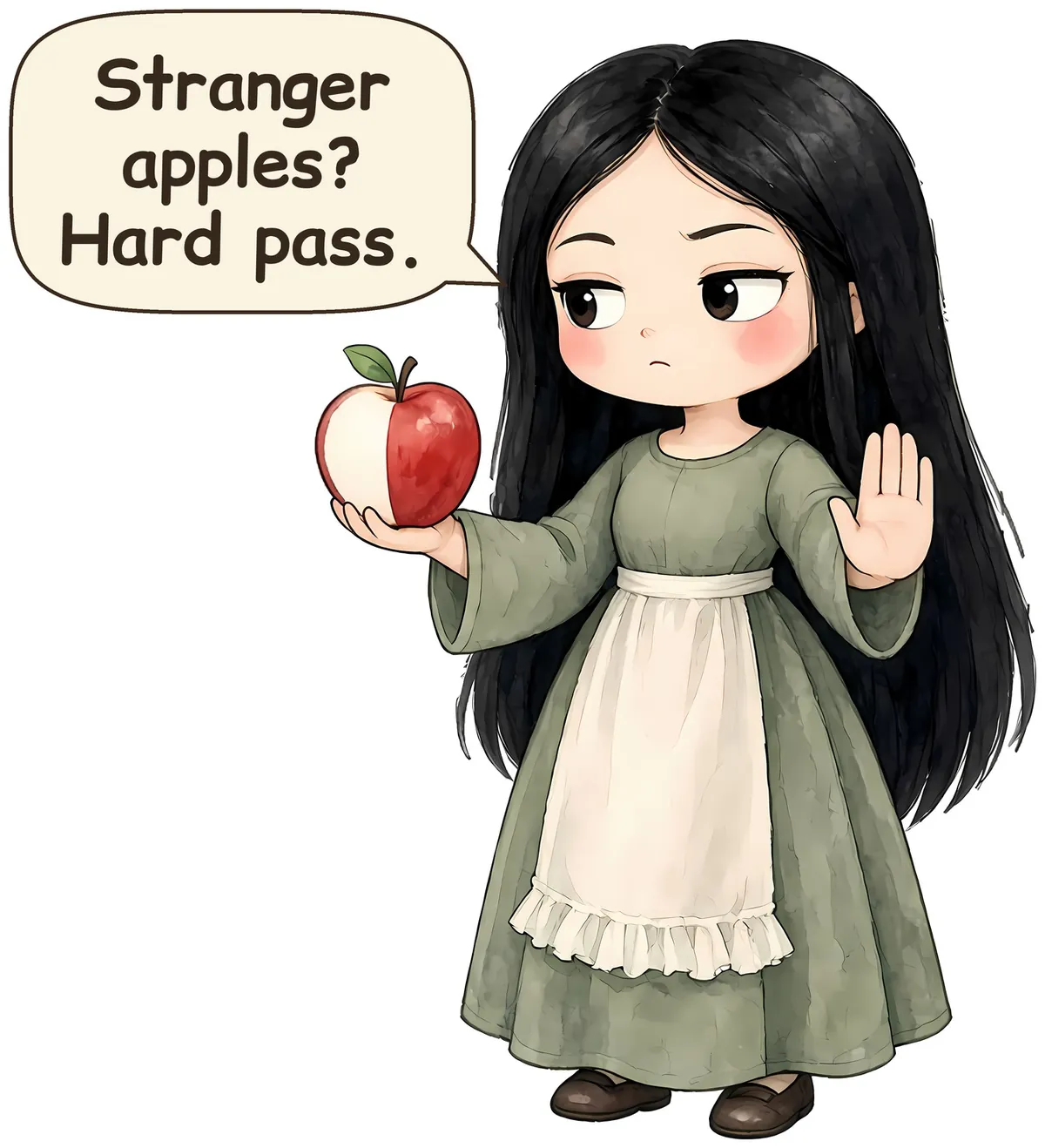 Poison Apple Princess storybook watercolor design