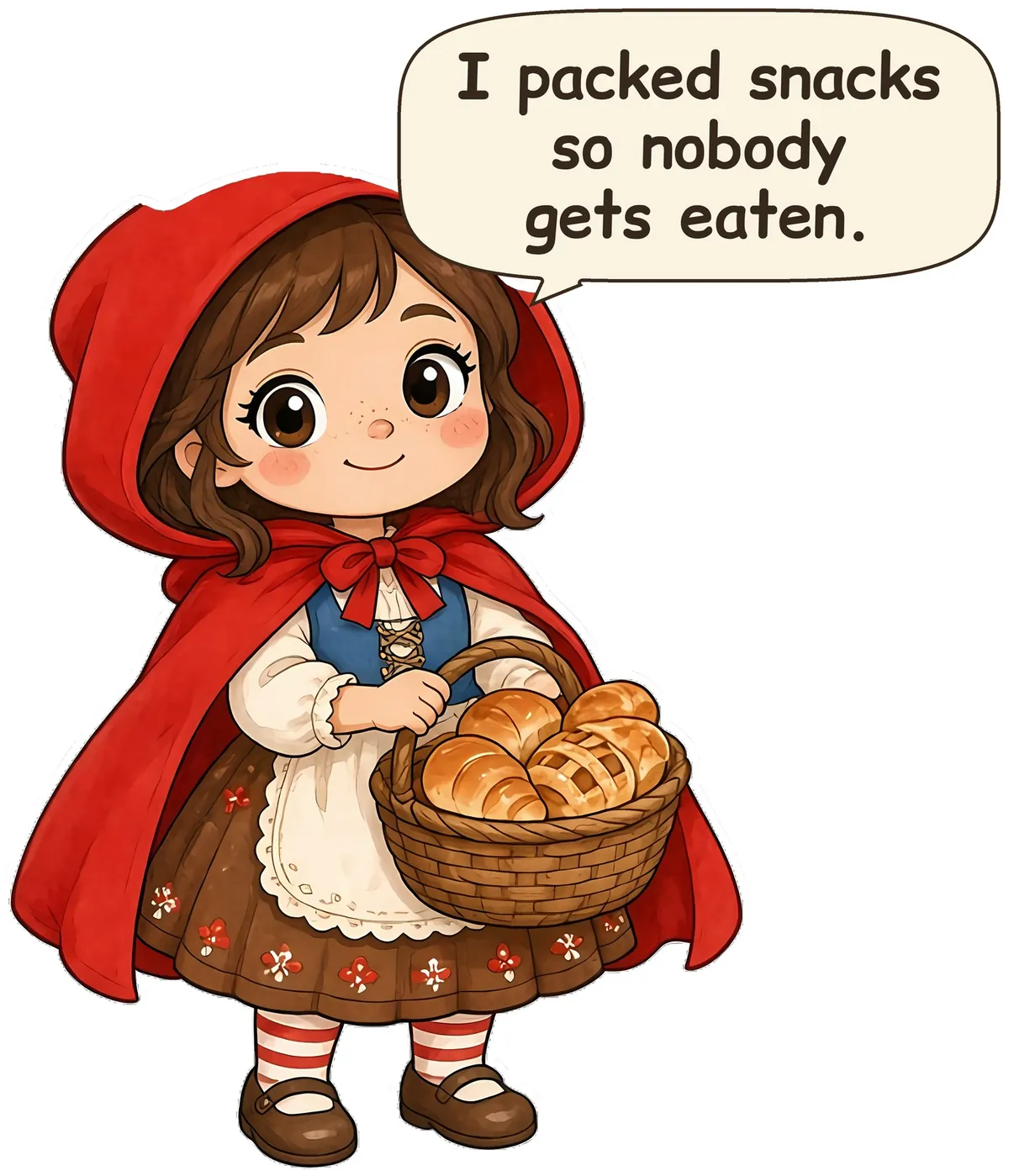 Little Red Riding Hood storybook watercolor design