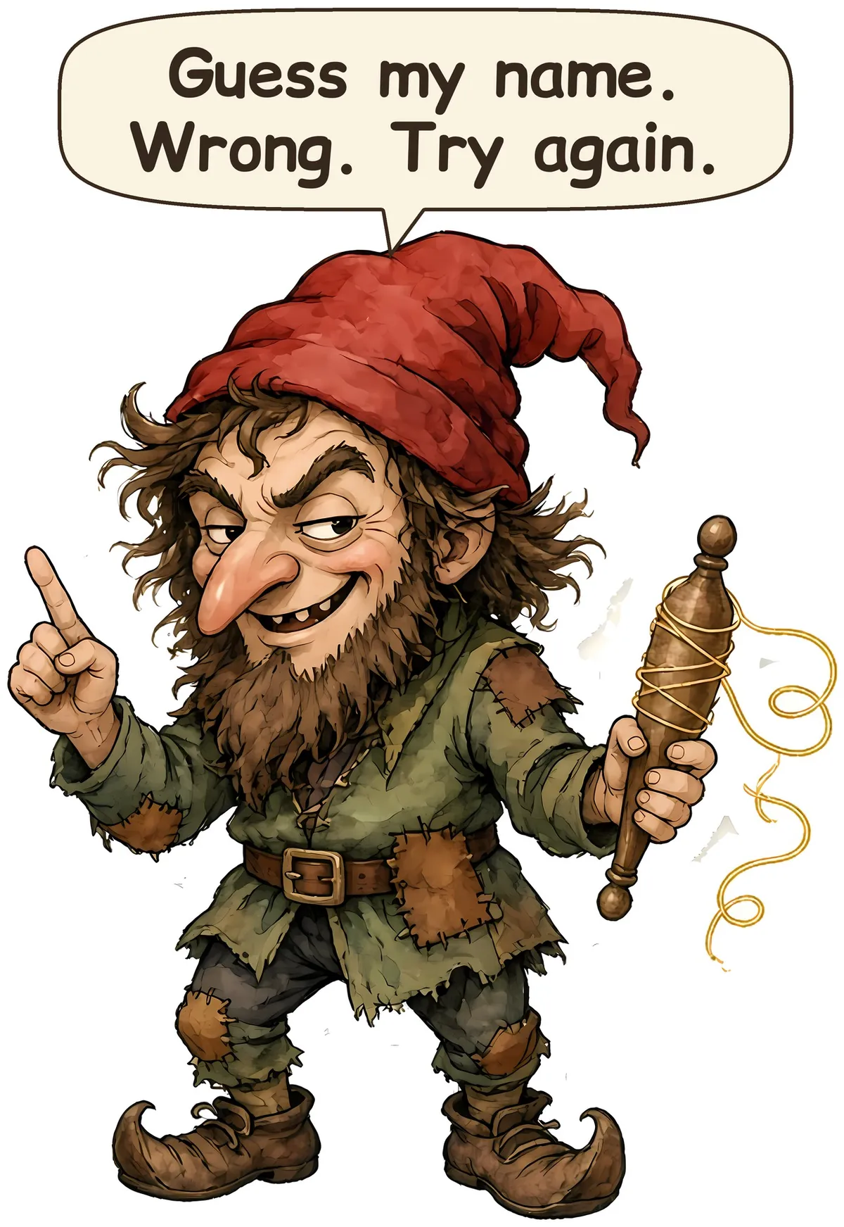 Rumpelstiltskin storybook watercolor design