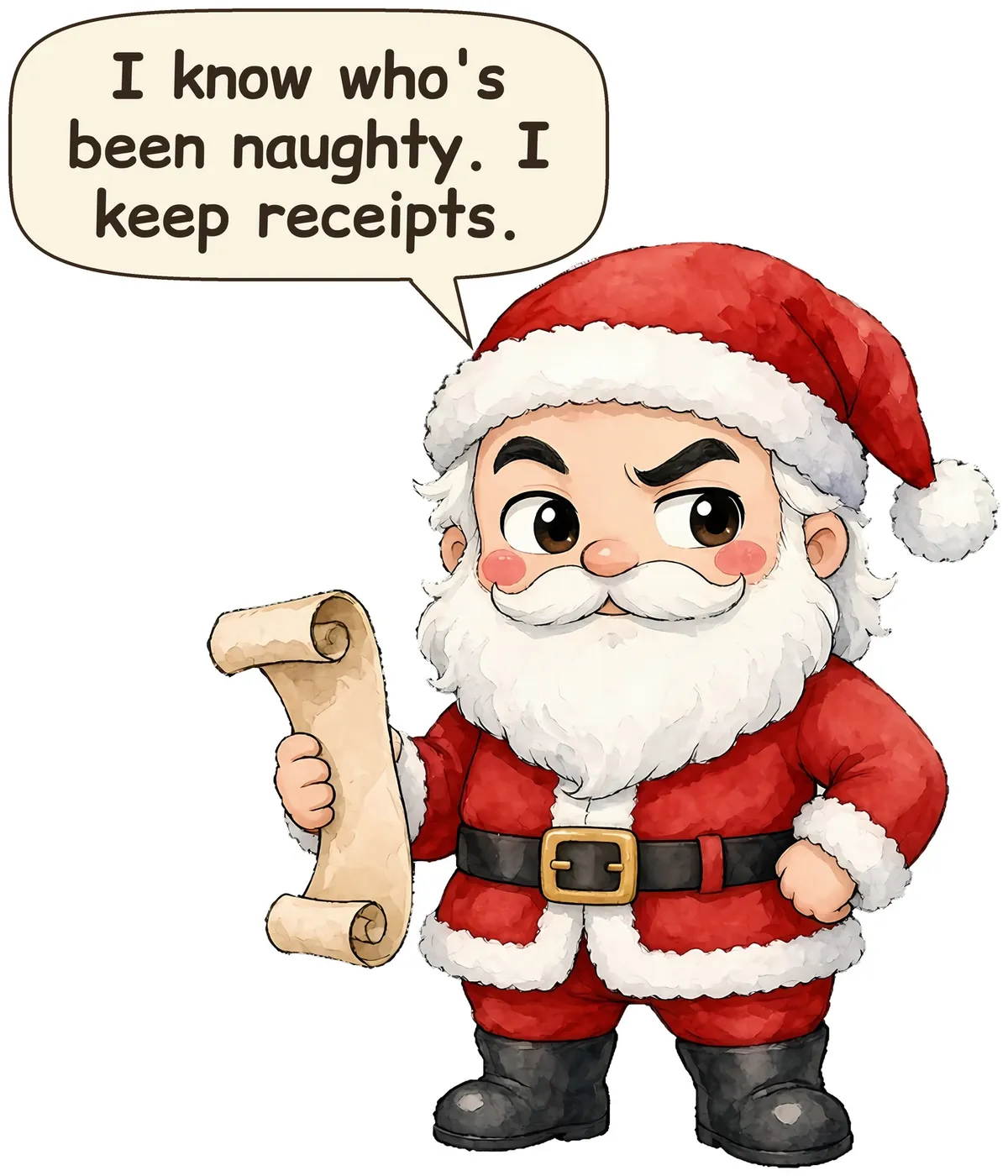 Santa storybook watercolor design