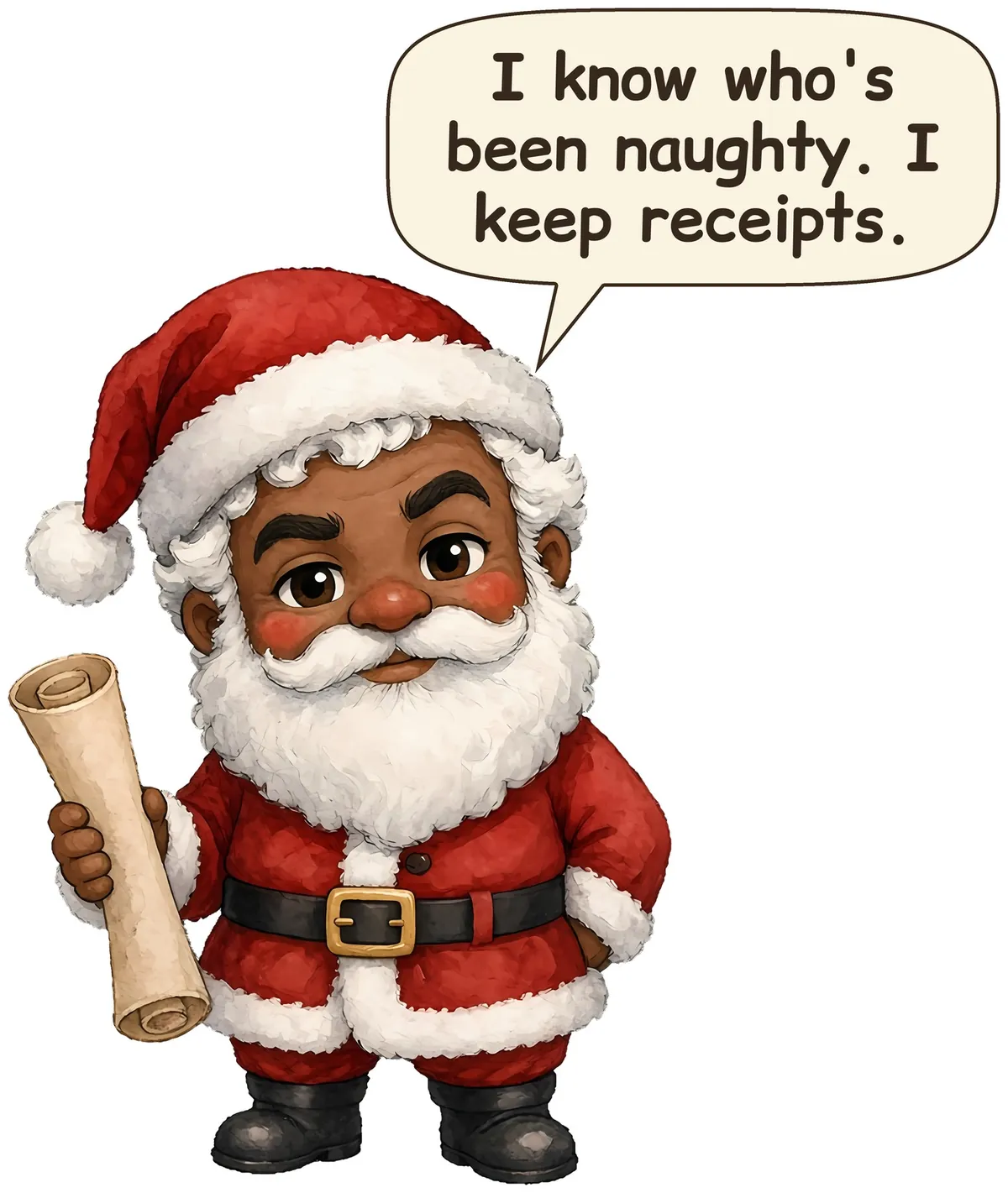 Santa storybook watercolor design
