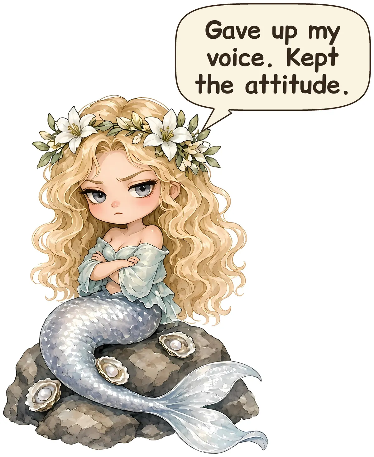 Andersen Sea Maiden storybook watercolor design