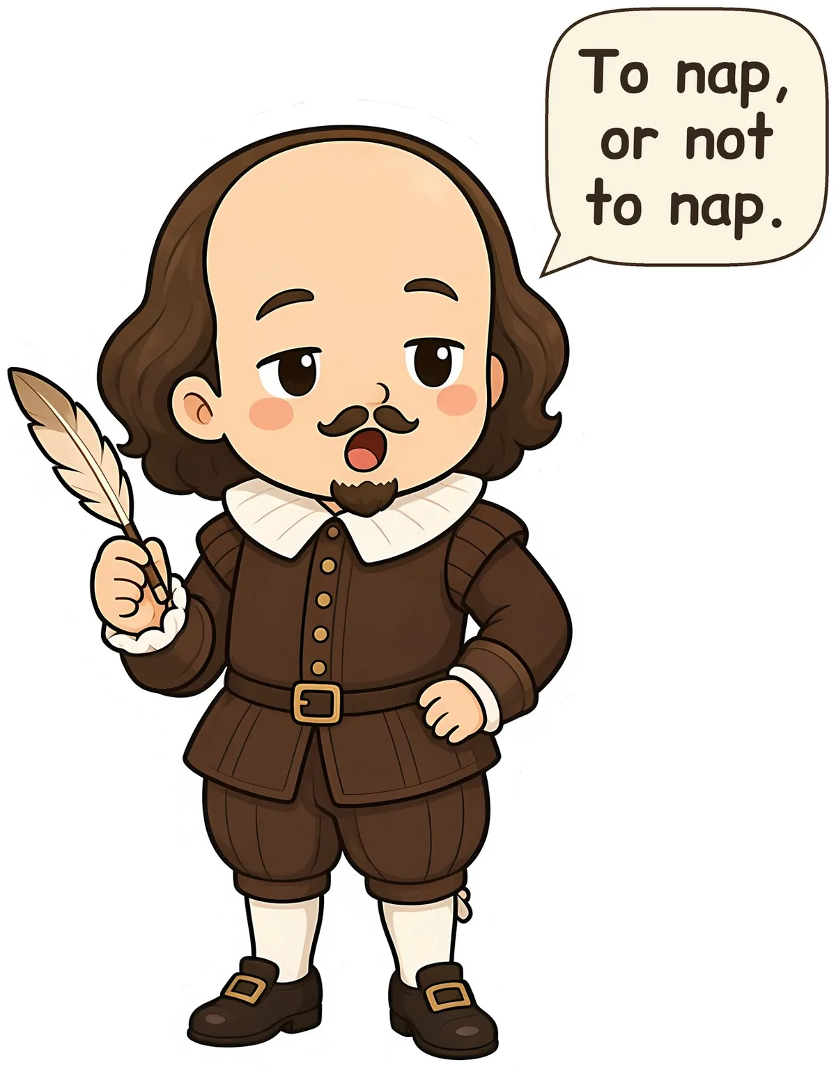 William Shakespeare storybook watercolor design