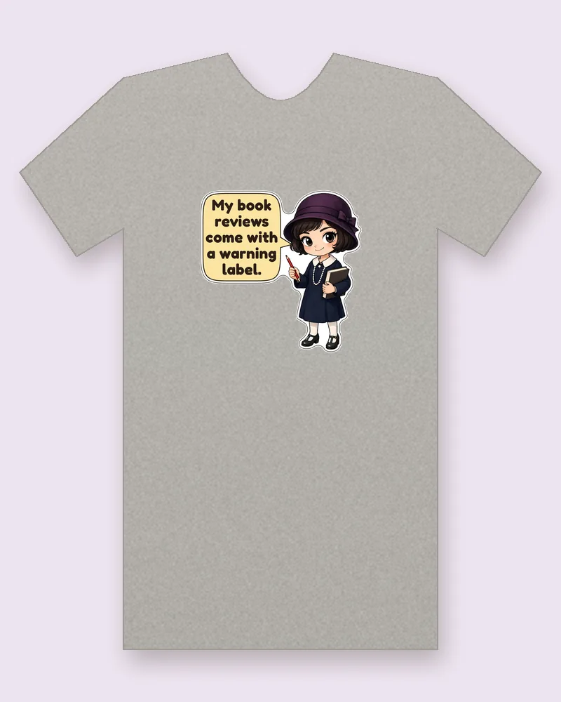 Dorothy Parker on a heather gray tee mockup