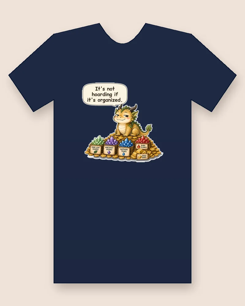 Dragon on a navy tee mockup