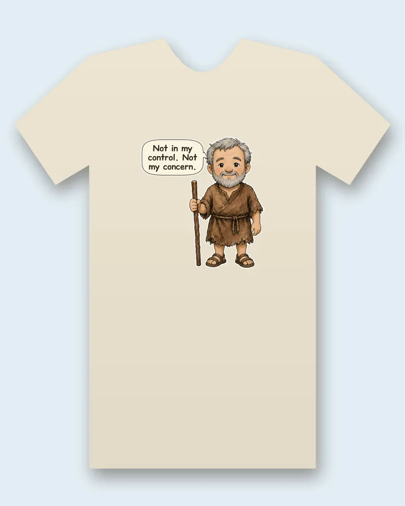 Epictetus on a natural tee mockup