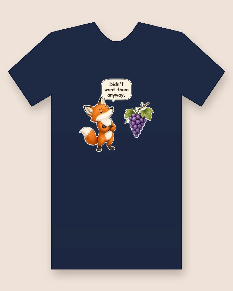 The Fox on a navy tee mockup