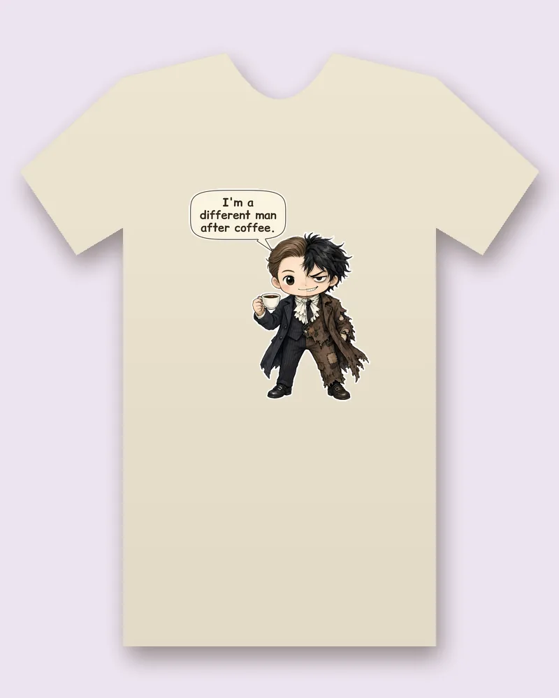 Doctor and His Other Half on a natural tee mockup