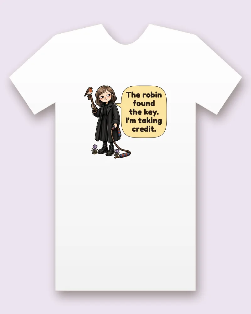 Mary Lennox on a white tee mockup
