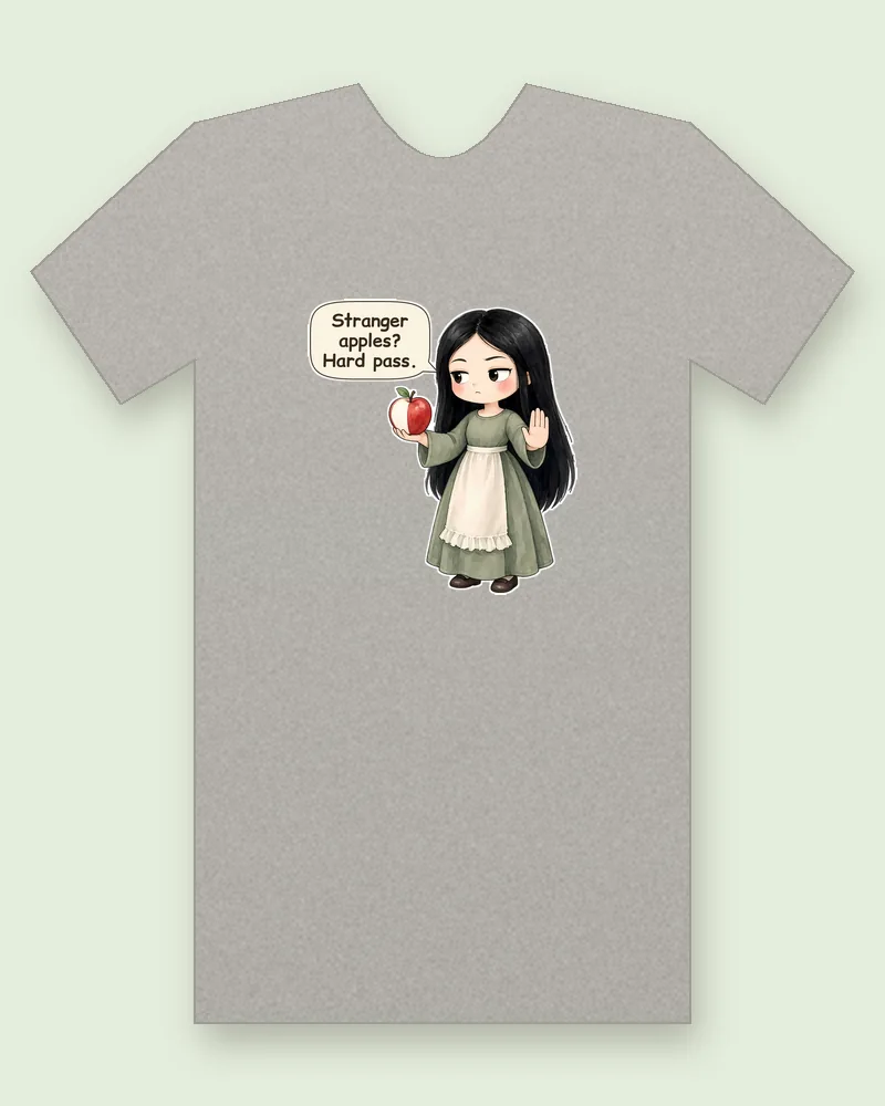 Poison Apple Princess on a heather gray tee mockup