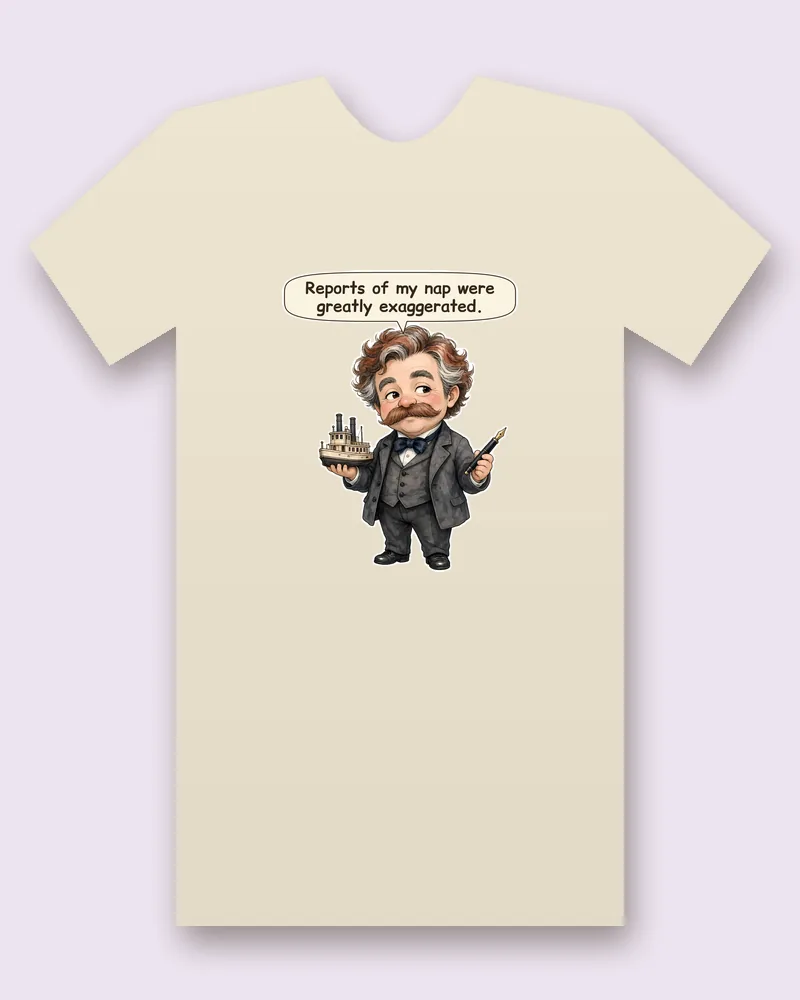 Mississippi Riverboat Author on a natural tee mockup