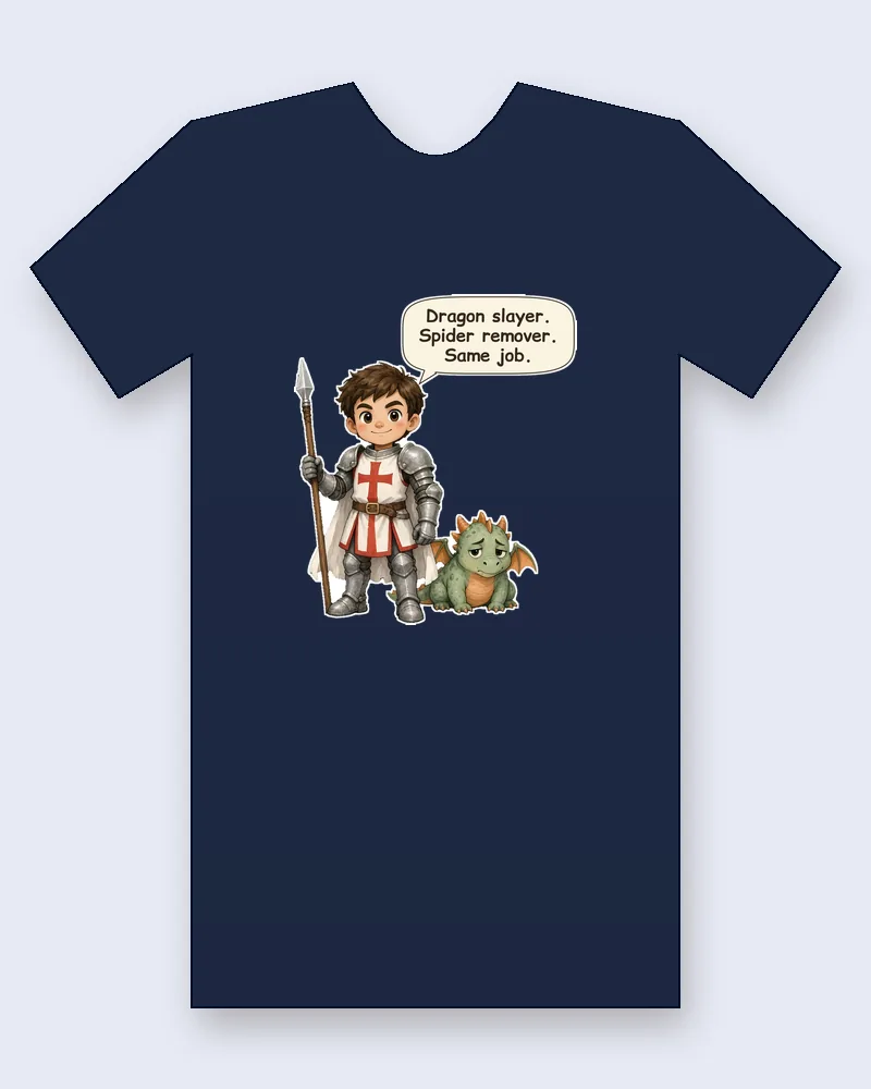 Saint George on a navy tee mockup