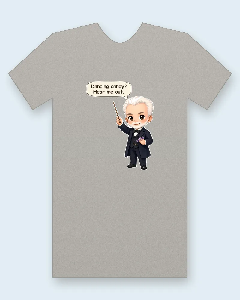 Pyotr Ilyich Tchaikovsky on a heather gray tee mockup