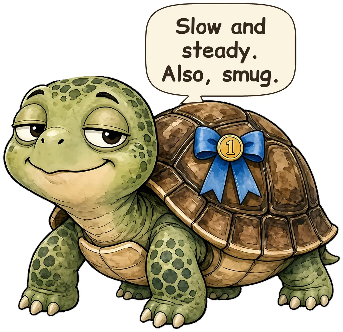 The Tortoise storybook watercolor design
