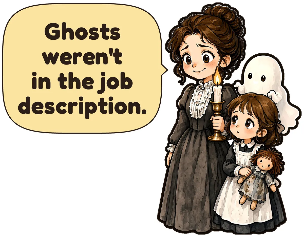 The Turn of the Screw Governess storybook watercolor design