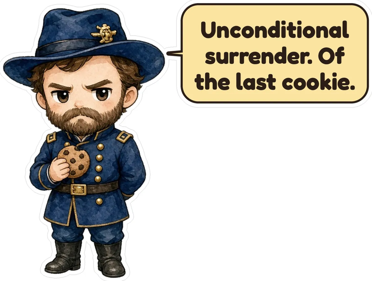 Ulysses S. Grant storybook watercolor design
