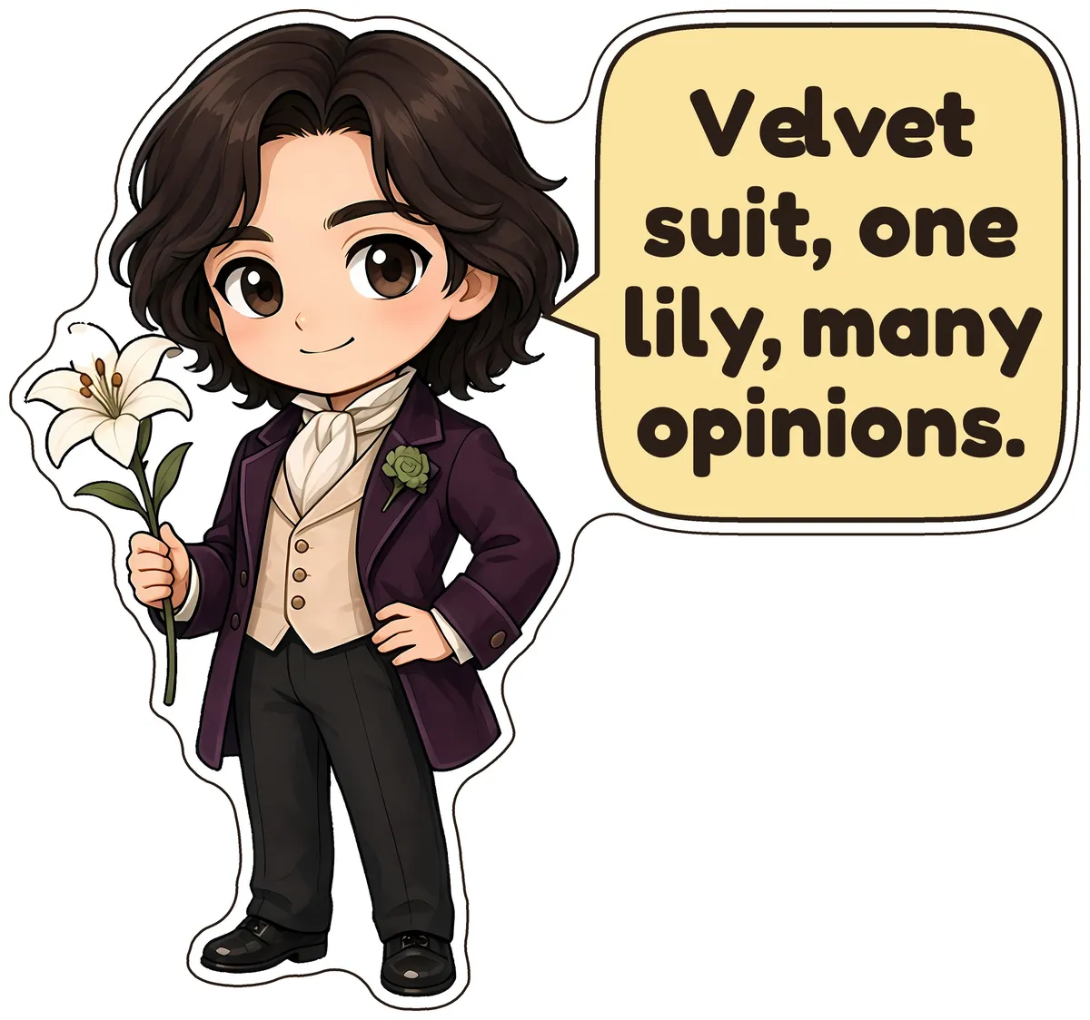 Victorian Playwright storybook watercolor design