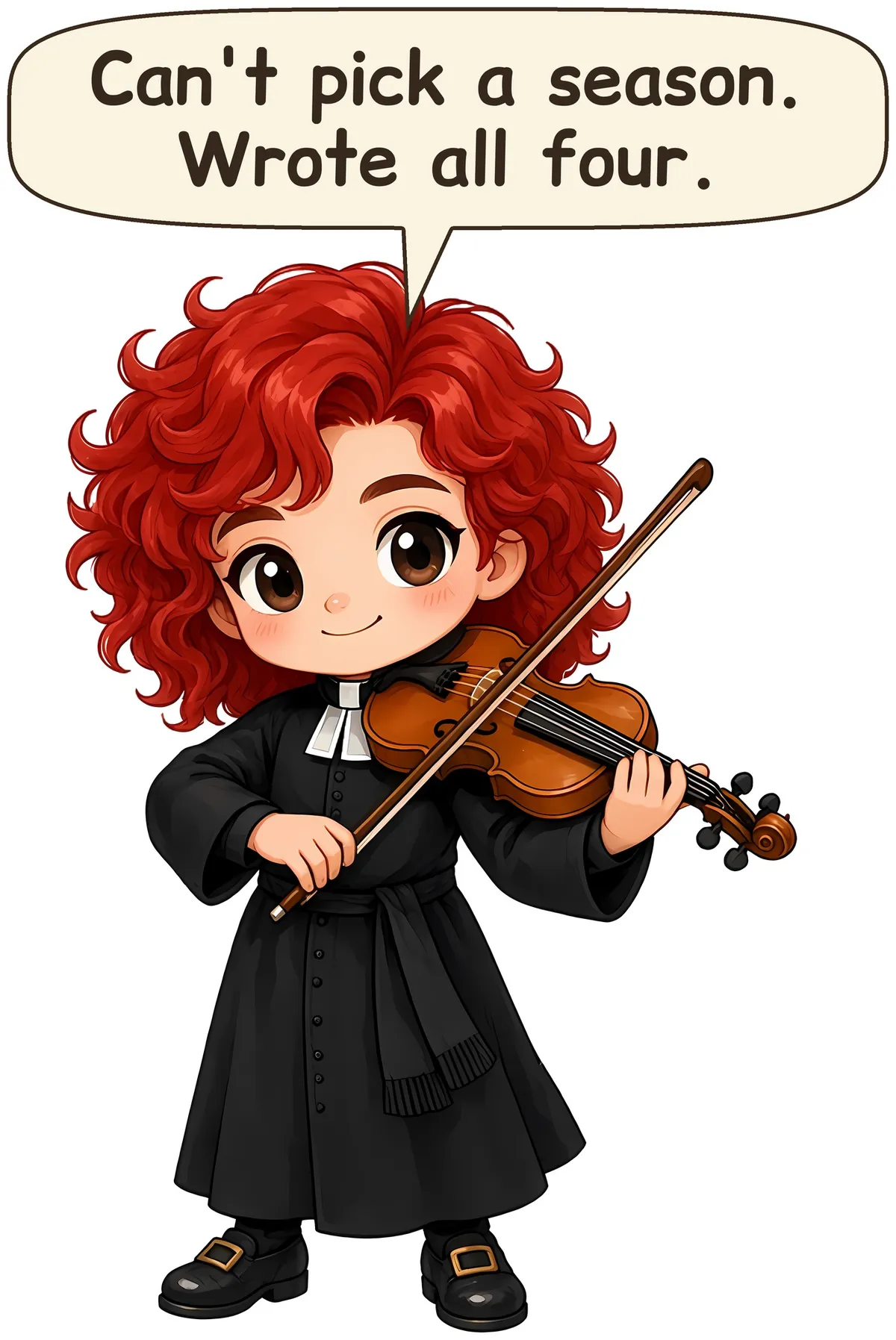 Antonio Vivaldi storybook watercolor design