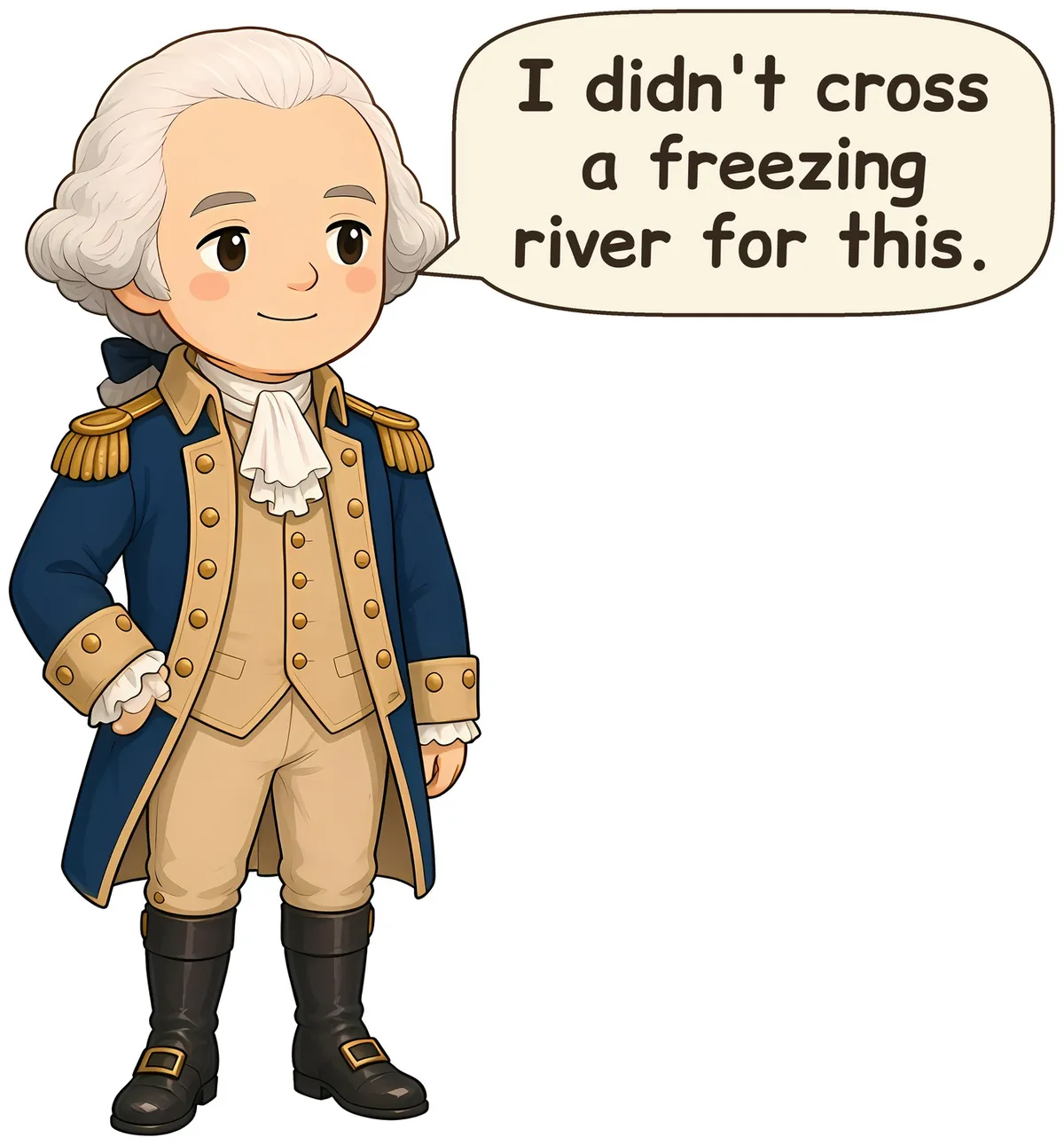 George Washington storybook watercolor design