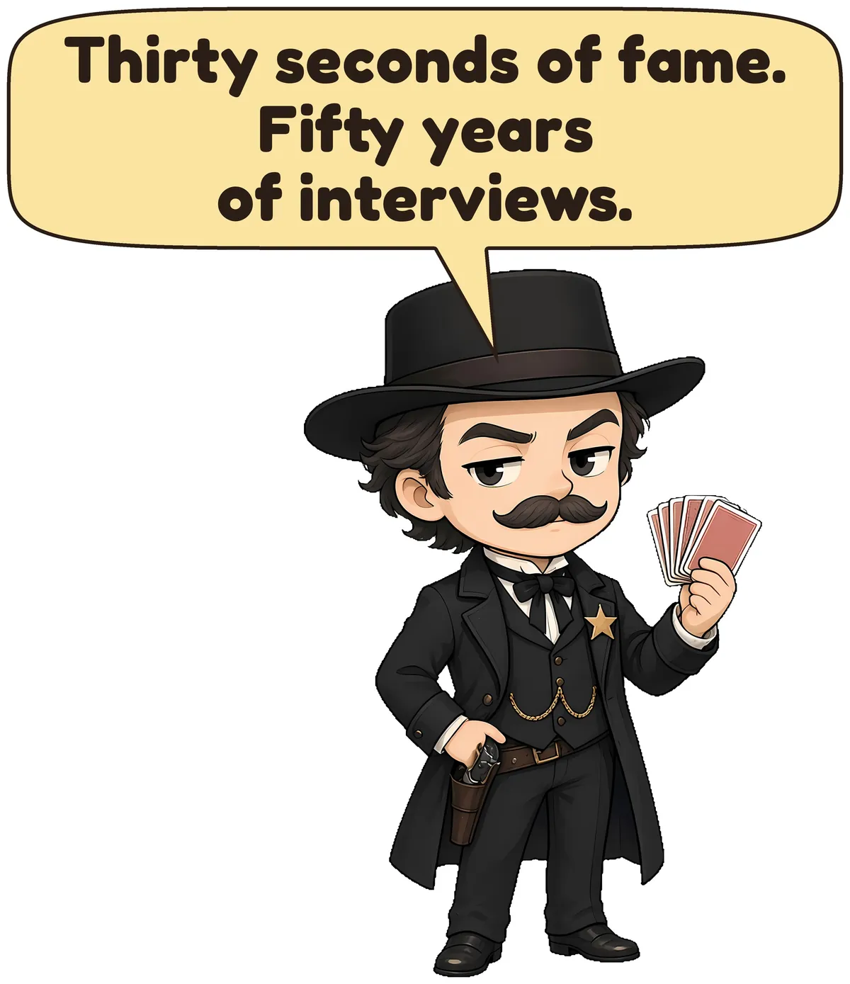 Wyatt Earp storybook watercolor design